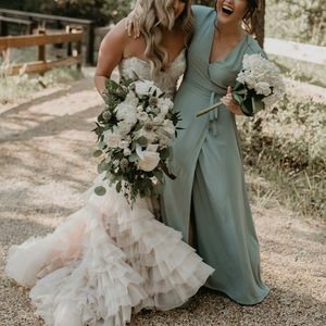 Noelle Wrap Dress - Show me the sage crisp